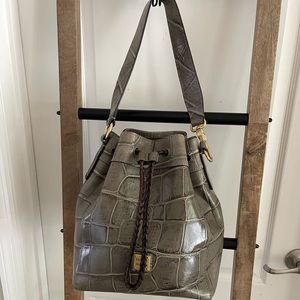 COPY - Large Dooney & Bourke Croco Bag- Smoke